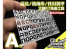 Alexen Models AJ0045 Pochoir lettres pour Gundam/Cage/modèle militaire, numéro d&#039;équipement lourd standard, version A