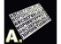 Alexen Models AJ0045 Pochoir lettres pour Gundam/Cage/modèle militaire, numéro d&#039;équipement lourd standard, version A