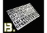 Alexen Models AJ0046 Pochoir lettres pour Gundam/Cage/modèle militaire, numéro d&#039;équipement lourd standard, version B