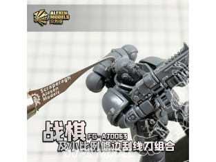 Alexen Models AJ0063 Grattoir Ligne de moulage spéciale personnages militaires, Warhammer et autres