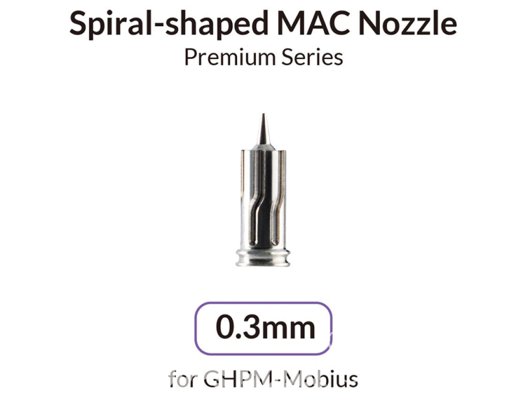 Gaahleri aérographe 40942 Buse MAC 0,3mm pour GHPM-Mobius Premium Series