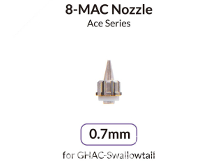 Gaahleri aérographe 42724 Buse 8-MAC 0,7mm pour GHAC-Swallowtail Ace Series