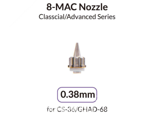 Gaahleri aérographe 40362 Buse 8-MAC 0,38mm pour CS-36 / GHAD-68 Advanced Series