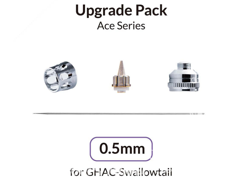 Gaahleri aérographe 40744 Tête complète 0,5mm pour GHAC-Swallowtail Ace Series