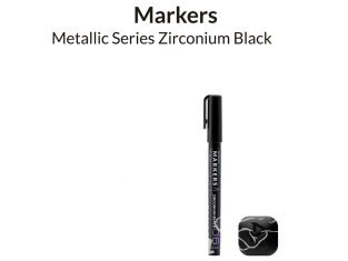 Gaahleri GM-MS06 Marqueur acrylique Noir zirconium Série métallique