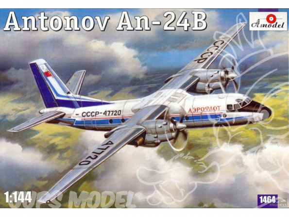 Amodel maquettes avion 1464 ANTONOV An-24B TRANSPORT CIVIL 1968 1/144