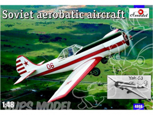 Amodel maquettes avion 4808 YAKOVLEV YAK 53 Appareil de voltige Soviétique 1/48
