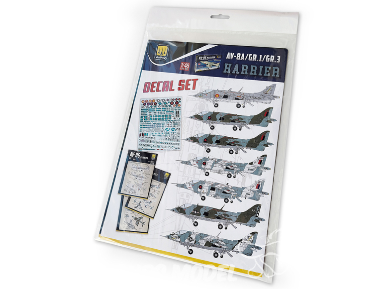 MIG Décalques A.MIG-8505D Décalcomanies AV-8A/GR.1/G.3 Harrier 1/48