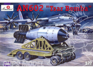 Amodel maquettes avion 72265 TSAR BOMBA et chassis remorque spéciale 1/72