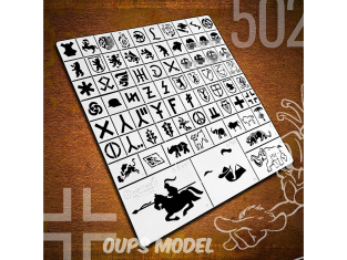 Alexen Models AJ0099 Pochoir emblème du 502e bataillon de chars allemand de la Seconde Guerre mondiale 1/35