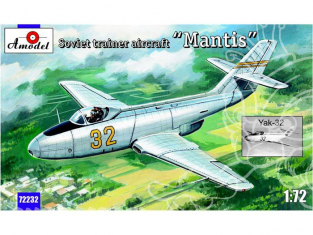 Amodel maquettes avion 72232 YAKOVLEV Yak-32 Mantis Appareil d’entrainement Soviétique 1963 1/72