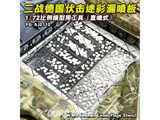 Alexen Models AJ0110 Pochoir Camouflage d'embuscade forestière allemande de style D 1/72