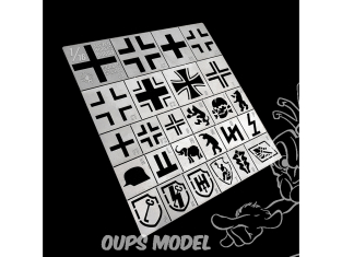 Alexen Models AJ0122 Pochoir pour les chars lourds allemands de la Seconde Guerre mondiale 1/16