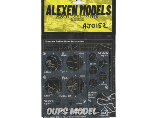 Alexen Models AJ0152 Pochoir roues char Allemand WWII 16 tailles 1/35