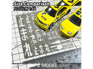 Alexen Models XK0701 Pochoir panneau de direction de surface de route de scène japonaise JDM de Tokyo à l'échelle 1/64
