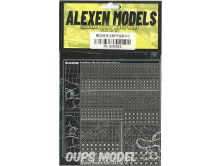 Alexen Models GDE003 Pochoir de pièces de gravure d'amélioration Gundam et Zakudetail combinées style empilé C
