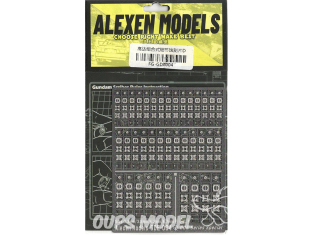 Alexen Models GDE004 Pochoir de pièces de gravure d'amélioration Gundam et Zakudetail combinées style empilé D