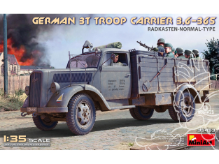 MINI ART maquette militaire 35453 TRANSPORTEUR DE TROUPES ALLEMAND 3T 3,6-36S RADKASTEN-TYPE NORMAL 1/35