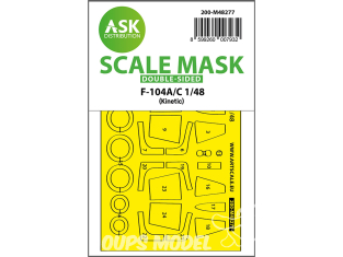 ASK Art Scale Kit Mask M48277 F-104A/C Kinetic Recto Verso 1/48