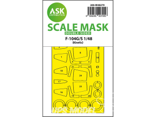 ASK Art Scale Kit Mask M48279 F-104G/S Kinetic Recto Verso 1/48