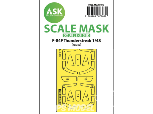 ASK Art Scale Kit Mask M48283 F-84F Thunderstreak Kinetic Recto Verso 1/48