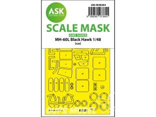 ASK Art Scale Kit Mask M48284 MH-60L Black Hawk Icm Recto 1/48