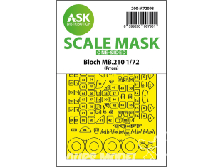 ASK Art Scale Kit Mask M72098 Bloch MB.210 Frrom Recto 1/72