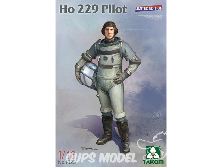 Takom maquette militaire 1023 Figurine pilote Horten Ho 229 1/16 Edition Limitée