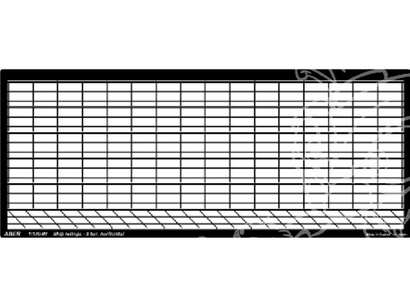 Aber RE-150-01 Garde corps 3 barres pour navires 1/150