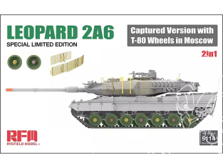 Rye Field Model maquette militaire 5114 Leopard 2A6 version capturée avec roues T-80 à Moscou Edition Limitée 1/35