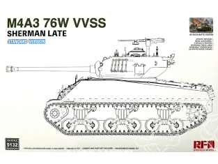 Rye Field Model maquette militaire 5132 M4A3 76W VVSS Sheman Late Version Standard 1/35