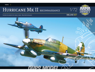 Arma Hobby maquette avion 70046 Hurricane Mk II Reconnaissance Deluxe Set 1/72