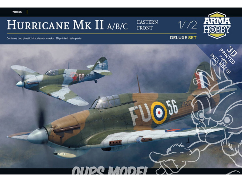 Arma Hobby maquette avion 70045 Hurricane Mk II A/B/C Front de l'Est Deluxe Set 1/72