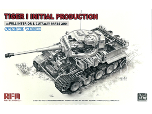 Rye Field Model maquette militaire 5130 Tigre I Production Initiale avec intérieur complet 2en1 Version Standard 1/35