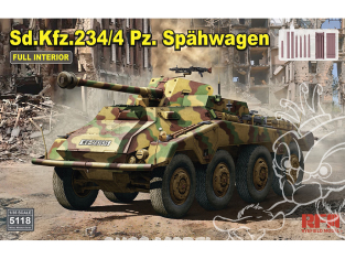 Rye Field Model maquette militaire 5118 Sd.Kfz.234/4 Pz. Spähawagen avec intérieur complet 1/35