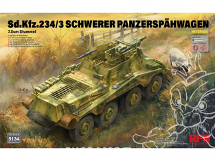 Rye Field Model maquette militaire 5134 Sd.Kfz.234/3 Pz. Spähwagen avec intérieur complet 1/35
