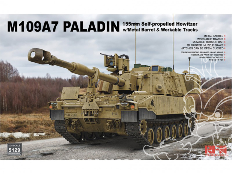 Rye Field Model maquette militaire 5129 M109A7 PALADIN Obusier automoteur de 155mm 1/35