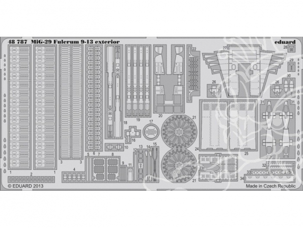 EDUARD photodecoupe avion 48787 Exterieur Mig-29 9-13 1/48