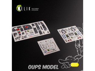 Kelik Decals 3D K32023 Autocollant 3D intérieur A-6A Intruder pour kit Trumpeter 1/32