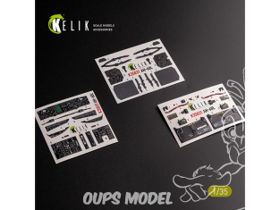Kelik Decals 3D K35031 Autocollants 3D intérieurs UH-60L pour le kit Academy 1/35