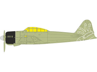 Eduard Express Mask JX334 A6M2 Zero TFace Tamiya 1/32