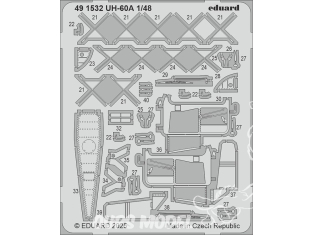 EDUARD photodecoupe hélicoptère 491532 Amélioration UH-60A Icm 1/48