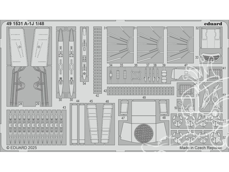 EDUARD photodecoupe avion 491531 Amélioration A-1J Skyraider Tamiya 1/48
