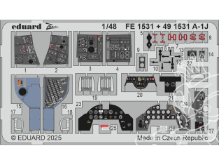 EDUARD photodecoupe avion FE1531 Zoom amélioration A-1J Skyraider Tamiya 1/48