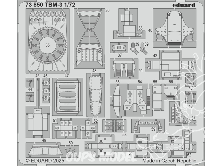 Eduard photodecoupe avion 73850 Amélioration TBM-3 Hobby Boss 1/72
