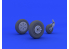 Eduard kit d&#039;amelioration avion brassin 648110 Roues MiG-21PFM Eduard 1/48
