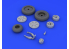 Eduard kit d&#039;amelioration avion brassin 648110 Roues MiG-21PFM Eduard 1/48