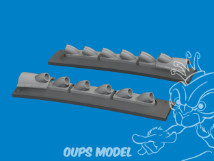 Eduard kit d'amelioration avion brassin Print 6481099 Echappement temps froid arrondi P-40 Eduard 1/48