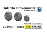 KP Model kit amelioration Kpex408 Roues 3D BAC 167 Strikemaster pour KP 1/48
