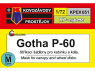 KP Model Kpex051 Masque Gotha P.60 pour verrière et disques de roue 1/72
